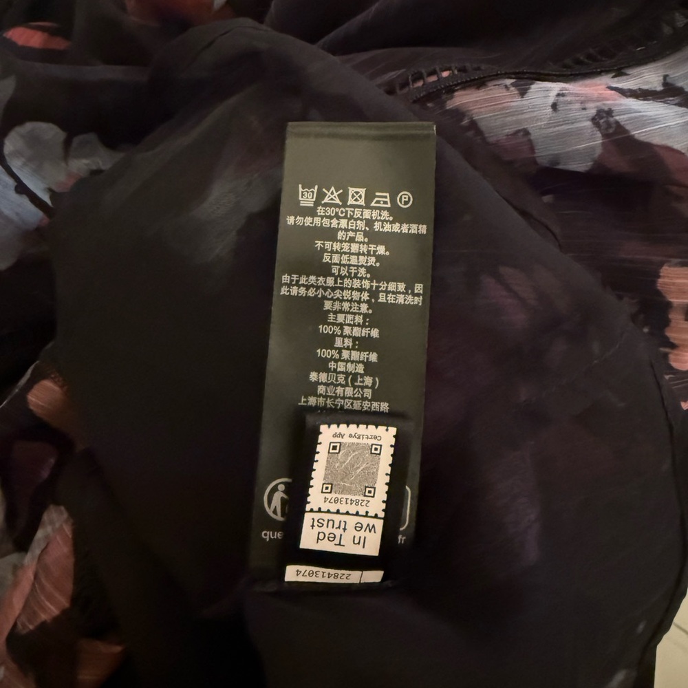 Ted Baker Black Floral Sheer Blouse - Picture 12 of 14